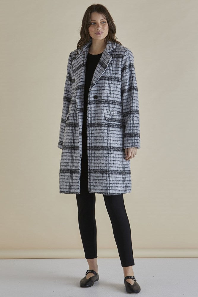 Betty Basics Wanda Coat Mono Chrome