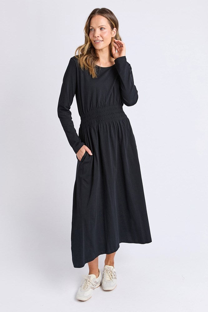 Elm Nelle Dress Long Sleeve Black