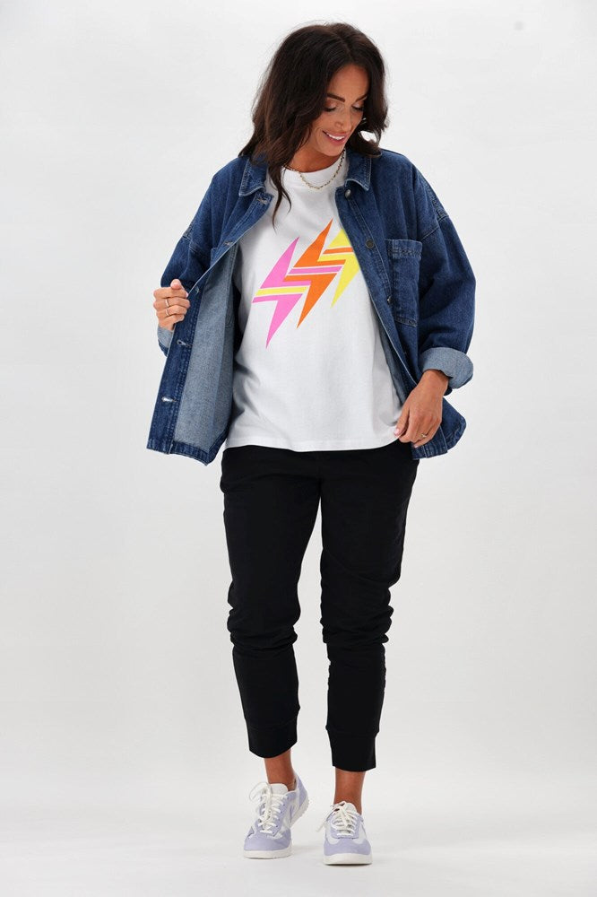 Rebel Club Bolted Tee White