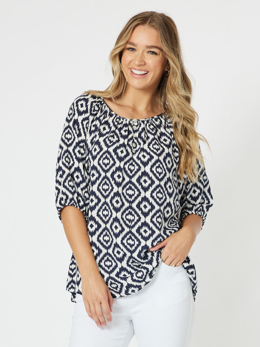 Threadz Diamond Tunic Marine