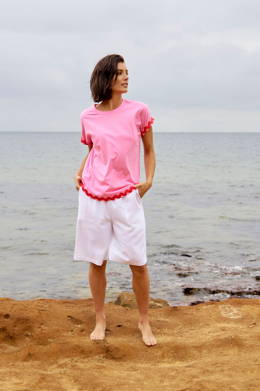Betty Basics Lee Bermuda Short White
