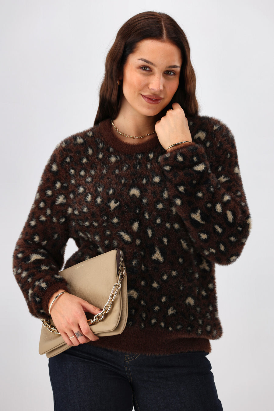 Gloss The Label Hana Animal Print Jumper