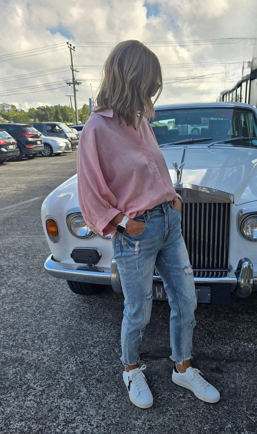 Shine On Label Orlando Boyfriend distressed Jean