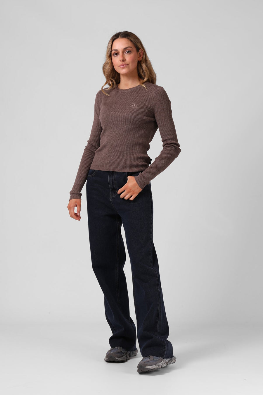 RPM Knitted L/S Tee Brown Marle