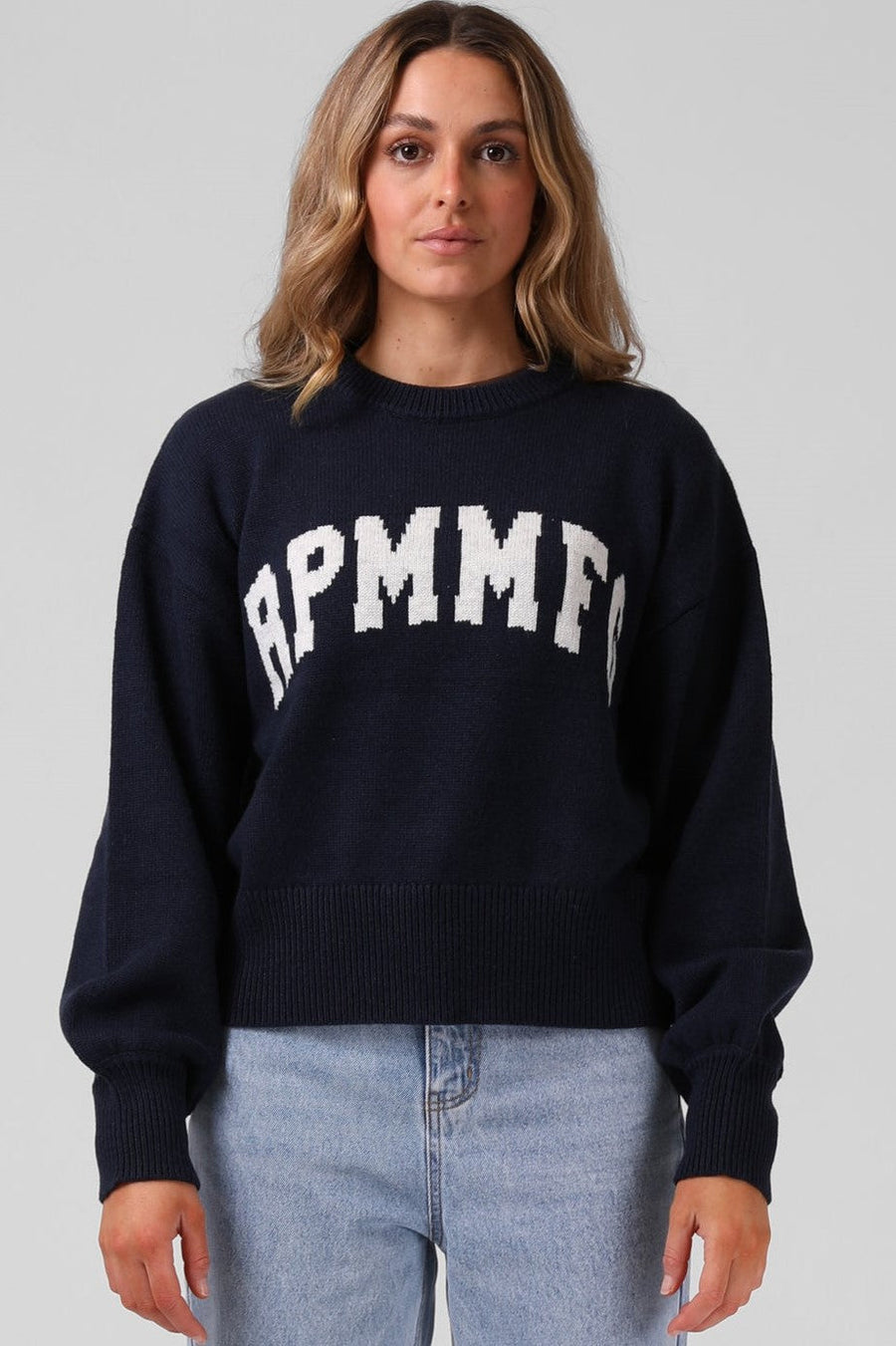 RPM Ayla Varsity Knit Navy